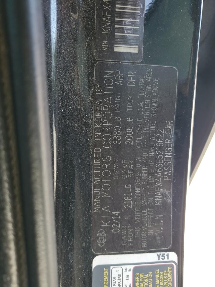 KNAFX4A66E5216622 2014 Kia Forte Lx