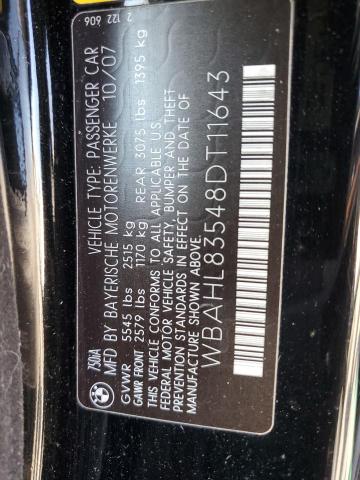 2008 BMW 750 I VIN: WBAHL83548DT11643 Lot: 47613644