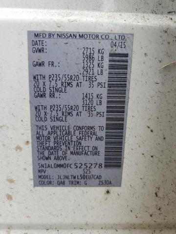 2015 INFINITI QX60 5N1AL0MM0FC525278