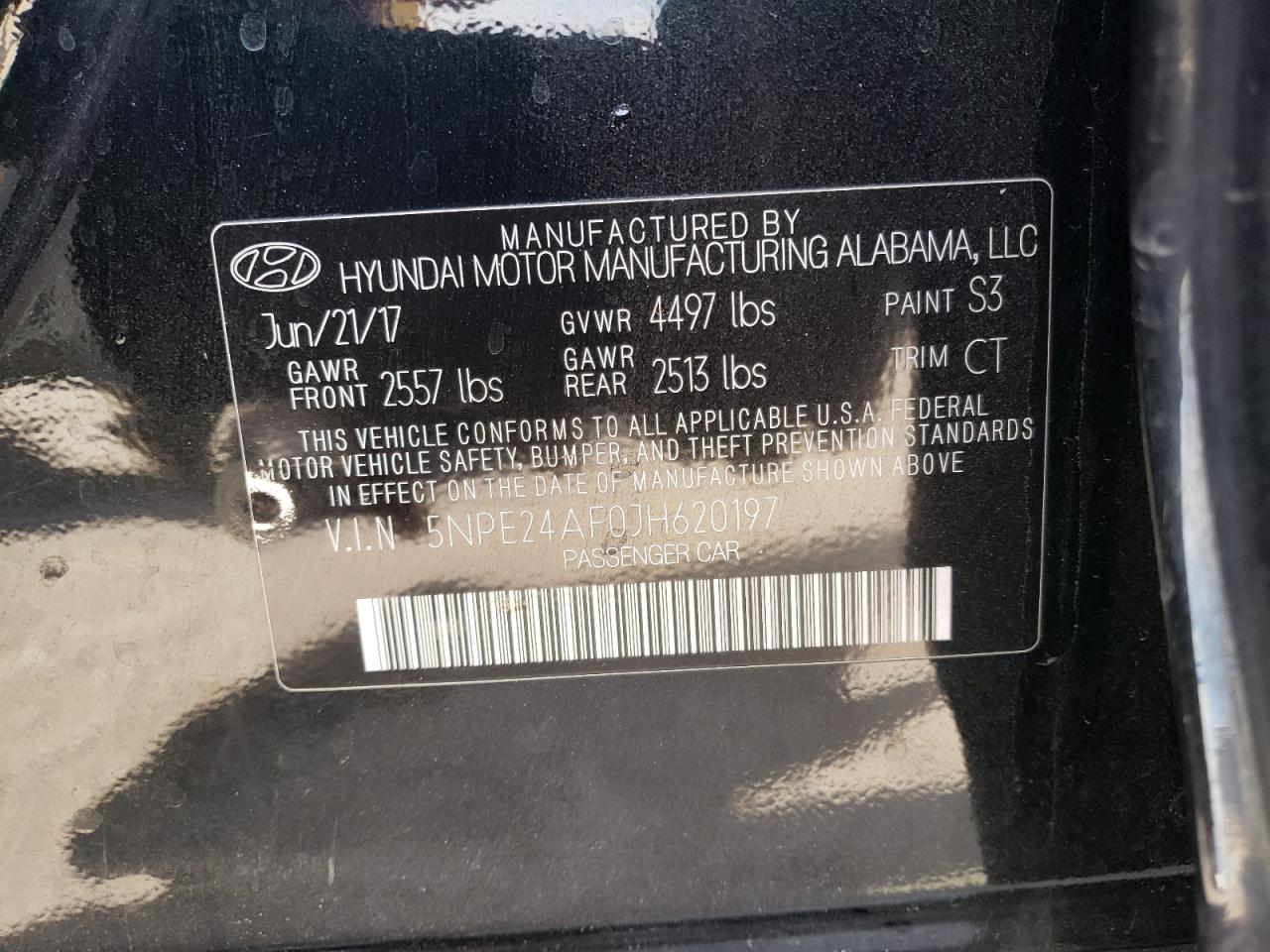 5NPE24AF0JH620197 2018 Hyundai Sonata Se