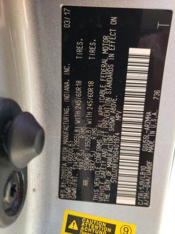 2017 TOYOTA HIGHLANDER - 5TDJZRFH2HS401974