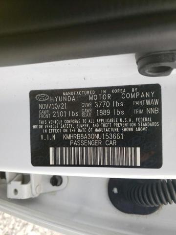 2022 HYUNDAI VENUE SE - KMHRB8A30NU153661