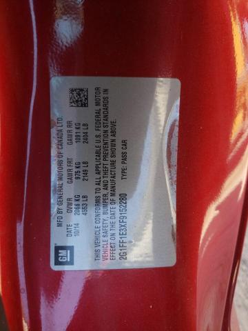 2015 Chevrolet Camaro Lt VIN: 2G1FF1E3XF9152280 Lot: 48969274