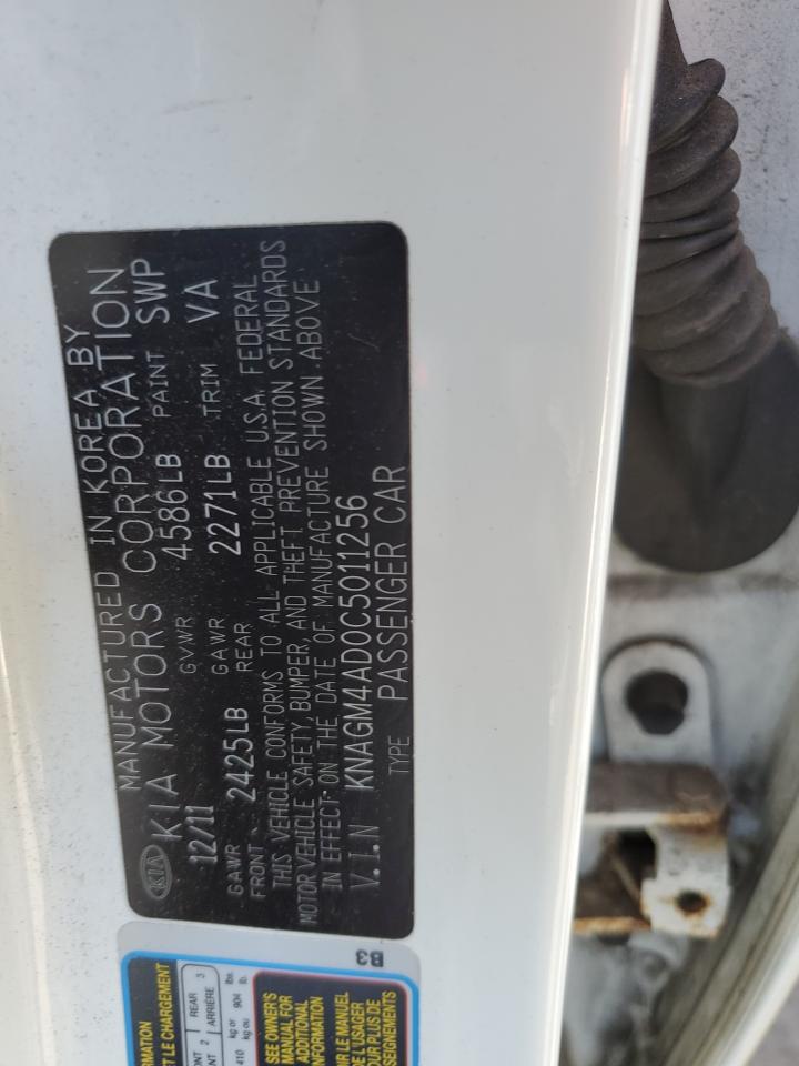 KNAGM4AD0C5011256 2012 Kia Optima Hybrid