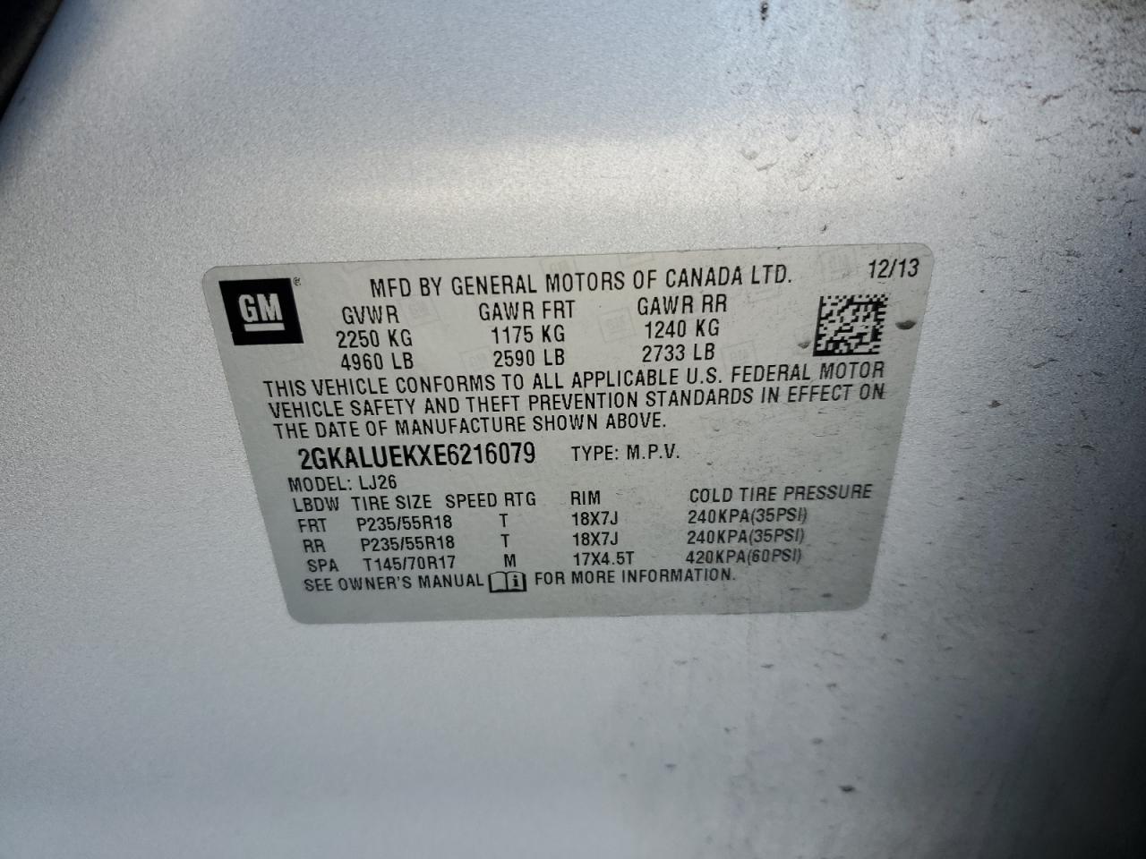 GMC TERRAIN DE -