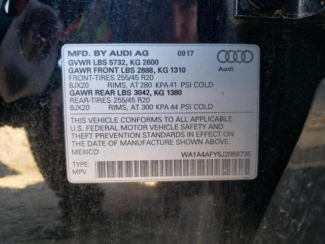 2018 AUDI SQ5 QUATTR WA1A4AFY5J2059735
