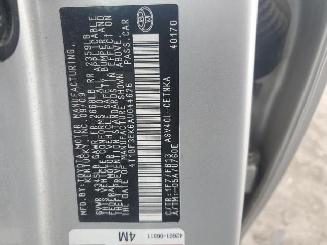 4T1BF3EK6AU044626 | 2010 Toyota camry base