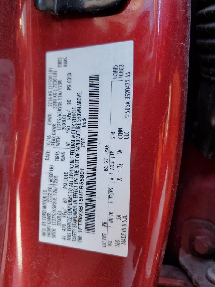 1FT8W3BT5HEB55801 FORD F350 2017