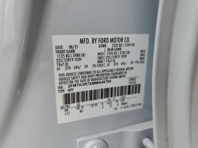 2021 FORD MUSTANG MA - 3FMTK3R7XMMA49780