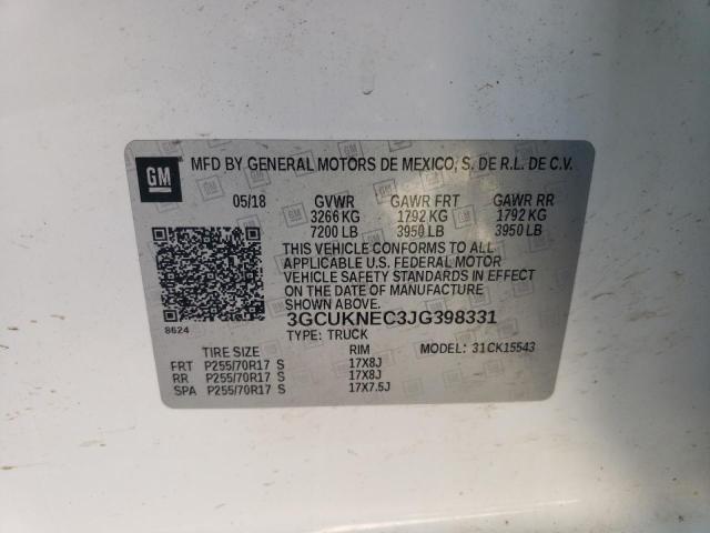 2018 CHEVROLET SILVERADO - 3GCUKNEC3JG398331