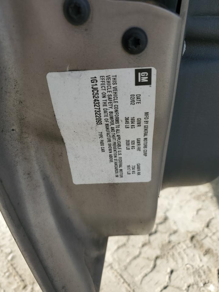 1G1JC524327322093 2002 Chevrolet Cavalier Base