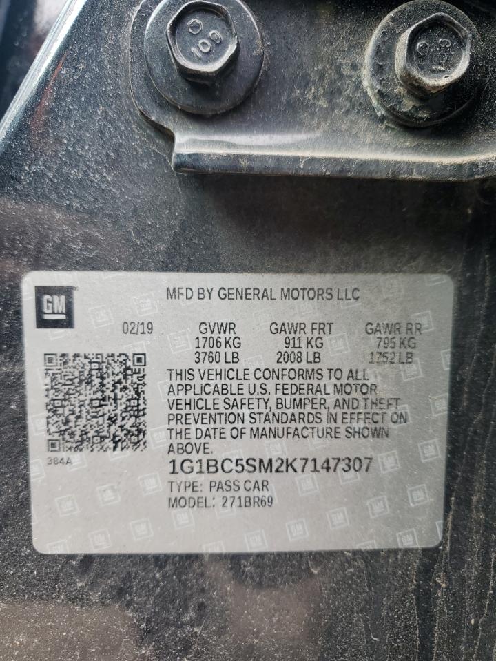 1G1BC5SM2K7147307 2019 Chevrolet Cruze Ls