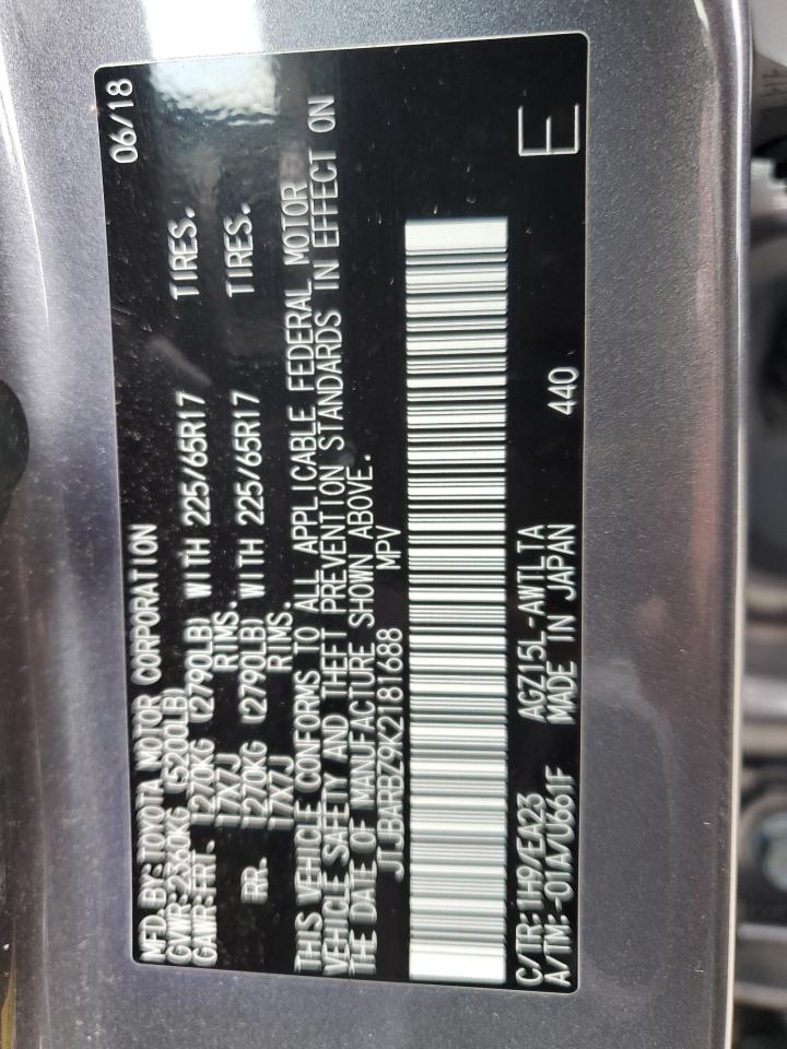 2019 Lexus Nx 300 Bas 2.0L(VIN: JTJBARBZ9K2181688