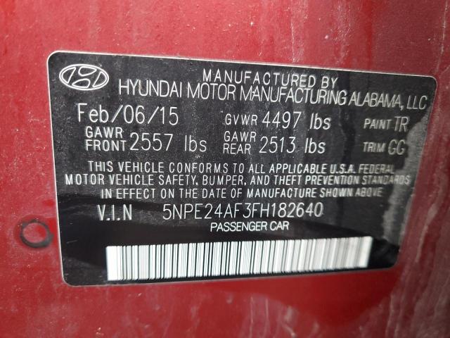 Lot #2427681957 2015 HYUNDAI SONATA SE salvage car