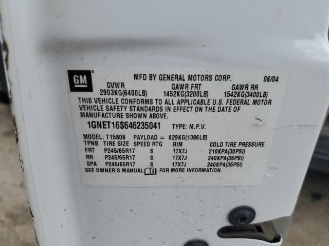 2004 Chevrolet Trailblazer Ext Ls VIN: 1GNET16S646235041 Lot: 48402604