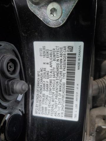 2020 HONDA CIVIC SPOR - 2HGFC2F8XLH535090