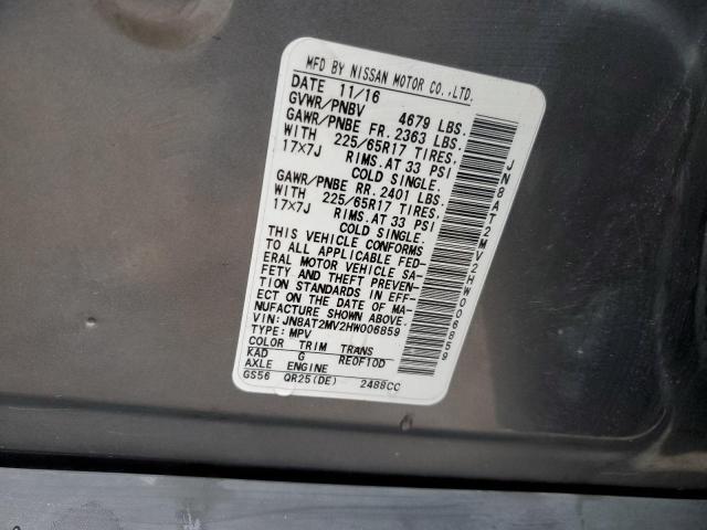 VIN JN8AT2MV2HW006859 2017 Nissan Rogue, S no.12