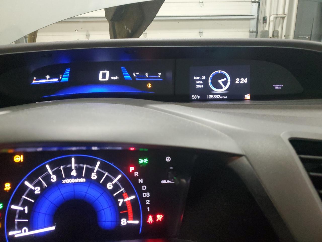 19XFB2F96CE035305 2012 Honda Civic Exl