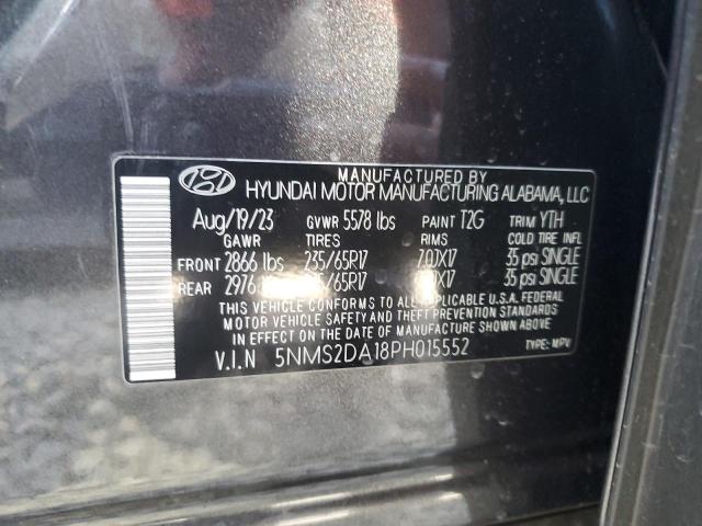 2023 HYUNDAI SANTA FE B 5NMS2DA18PH015552