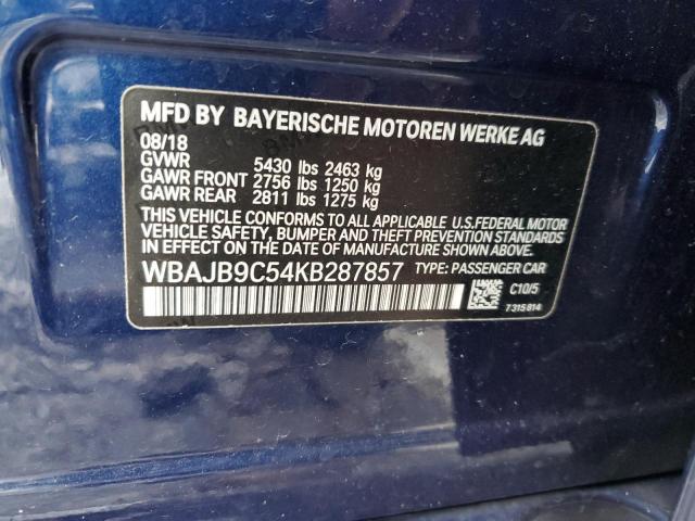 2019 BMW M550XI WBAJB9C54KB287857
