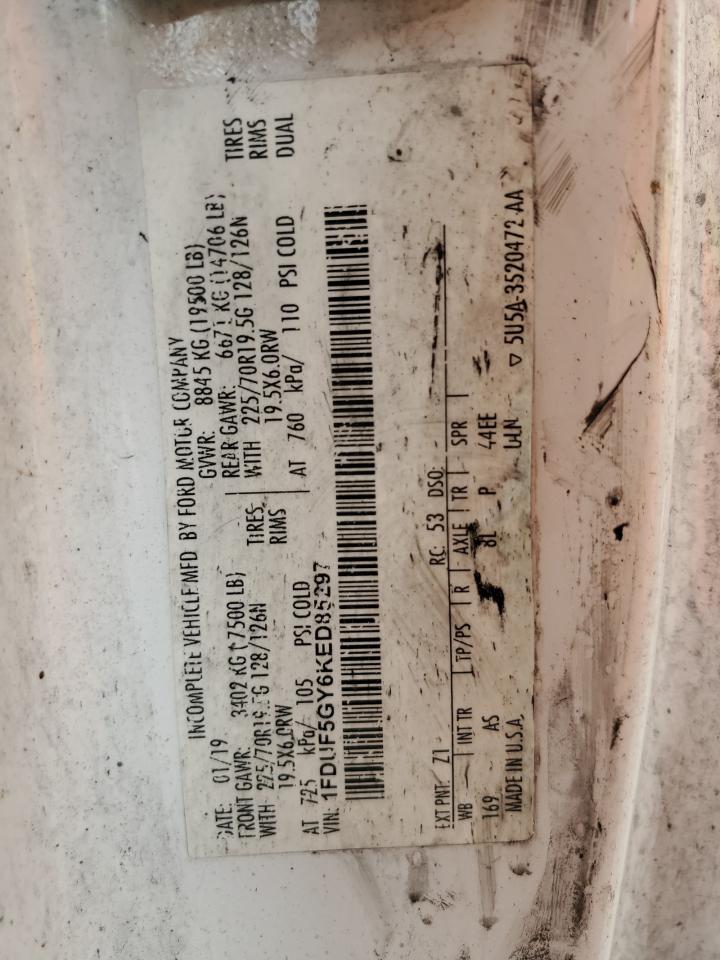 1FDUF5GY6KED85297 2019 Ford F550 Super Duty