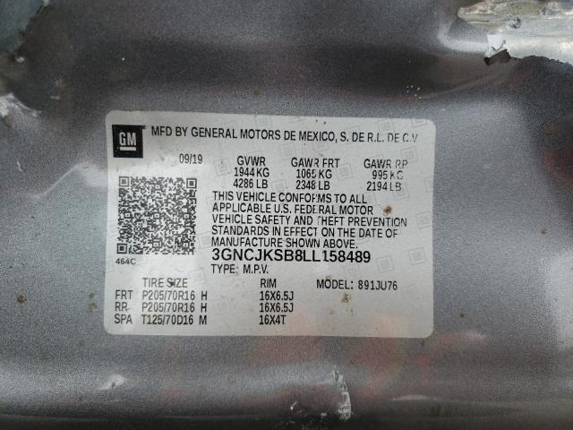 2020 CHEVROLET TRAX LS 3GNCJKSB8LL158489