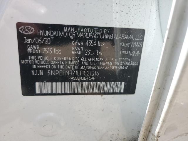 2020 Hyundai Sonata Limited VIN: 5NPEH4J21LH021016 Lot: 47360844