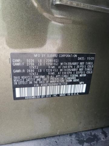 4S4BTGUD6N3167759 Subaru Outback Wi  13