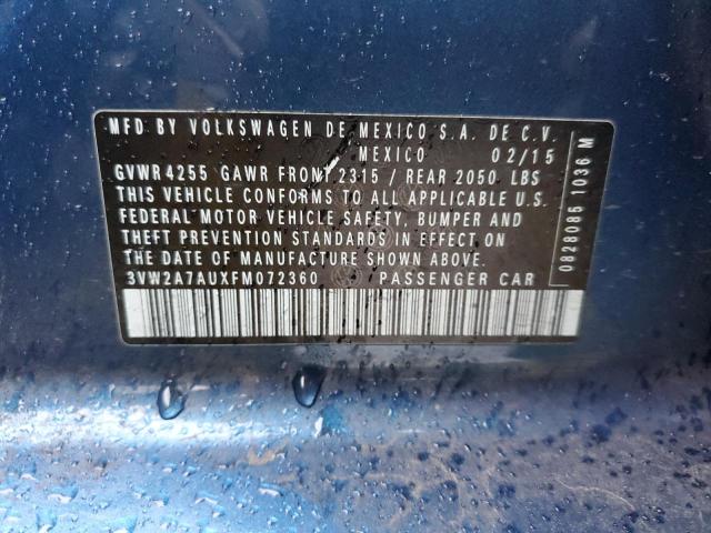 2015 VOLKSWAGEN GOLF TDI - 3VW2A7AUXFM072360