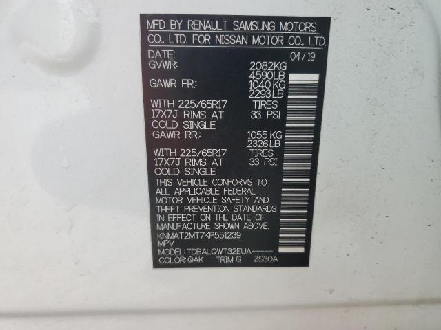 2019 Nissan Rogue S VIN: KNMAT2MT7KP551239 Lot: 56456854