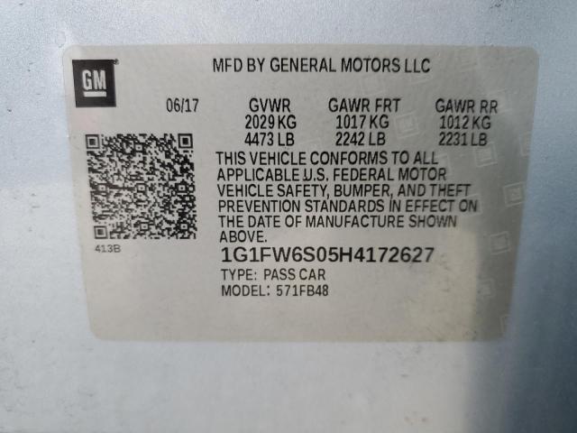 2017 CHEVROLET BOLT EV 1G1FW6S05H4172627