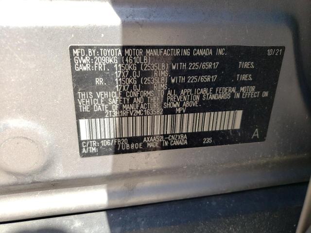 2021 Toyota Rav4 Le VIN: 2T3H1RFV2MC163582 Lot: 48880784