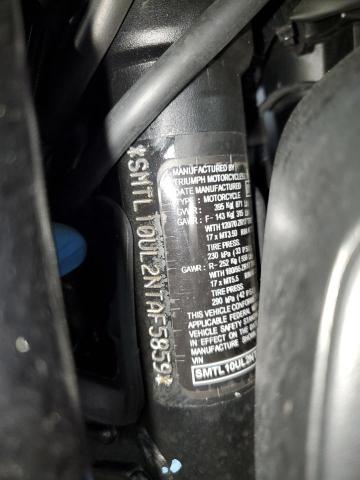 2022 TRIUMPH MOTORCYCLE TRIDENT 66 SMTL10UL2NTAF5859