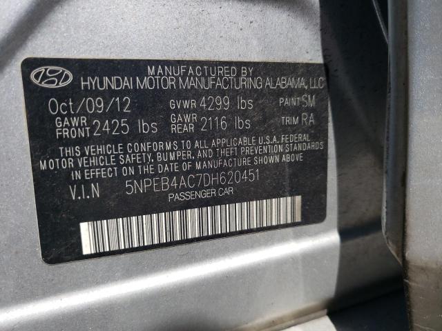 2013 Hyundai Sonata Gls VIN: 5NPEB4AC7DH620451 Lot: 48967704