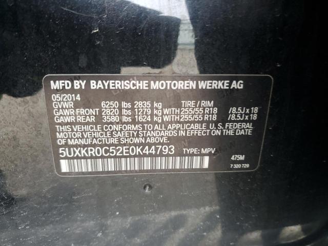 VIN 5UXKR0C52E0K44793 2014 BMW X5, Xdrive35I no.12