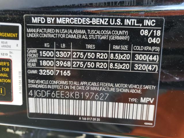 2019 MERCEDES-BENZ GLS 450 4M - 4JGDF6EE3KB197627