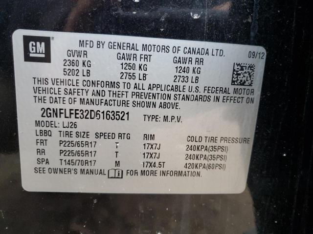 2GNFLFE32D6163521 2013 Chevrolet Equinox Ltz