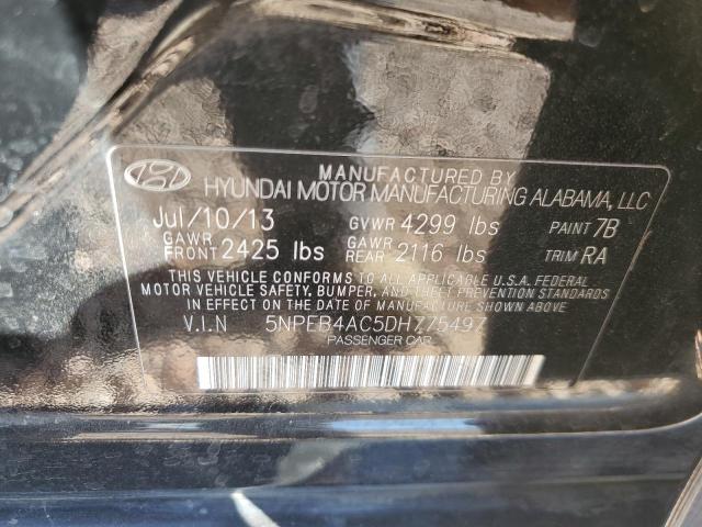 2013 Hyundai Sonata Gls VIN: 5NPEB4AC5DH775497 Lot: 44772194