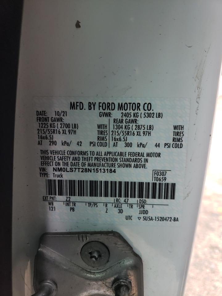 NM0LS7T28N1513184 2022 Ford Transit Connect Xlt