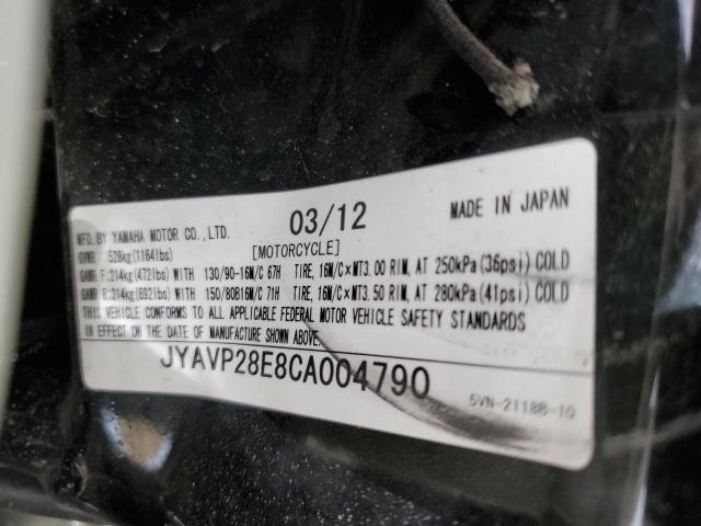 2012 YAMAHA XV1700 AS JYAVP28E8CA004790