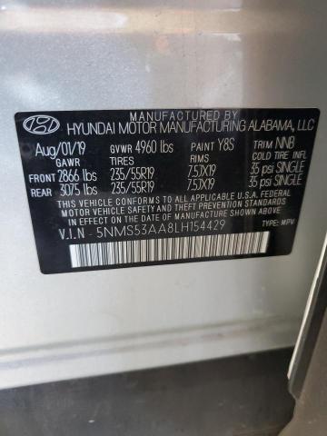 5NMS53AA8LH154429 Hyundai Santa Fe L 12