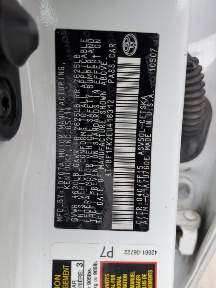 4T1BF1FK2EU416312 2014 Toyota Camry L