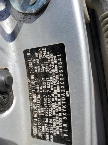 2012 Kia Sorento Base VIN: 5XYKTDA2XCG269841 Lot: 47071514