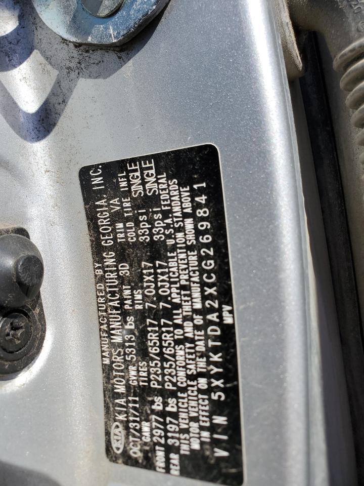 5XYKTDA2XCG269841 2012 Kia Sorento Base