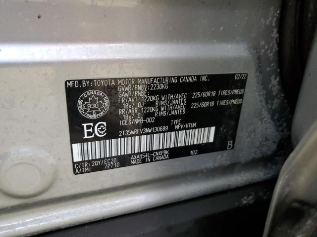 2022 TOYOTA RAV4 XSE 2T35WRFV3NW130689  45277654