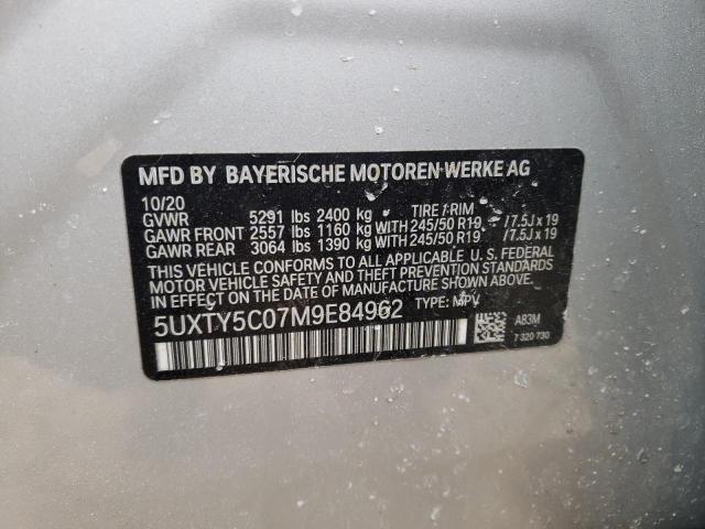 2021 BMW X3 XDRIVE3 5UXTY5C07M9E84962