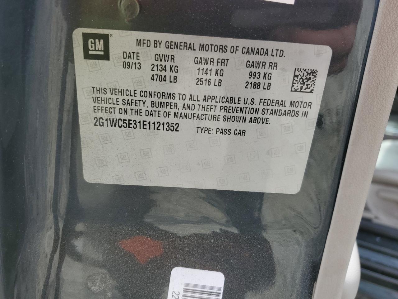 2G1WC5E31E1121352 2014 Chevrolet Impala Limited Ltz