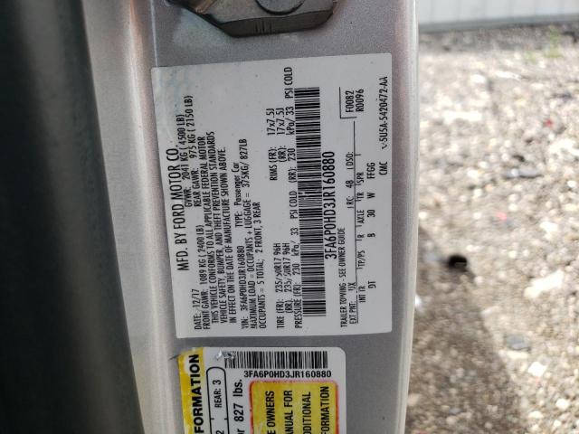 2018 FORD FUSION SE - 3FA6P0HD3JR160880