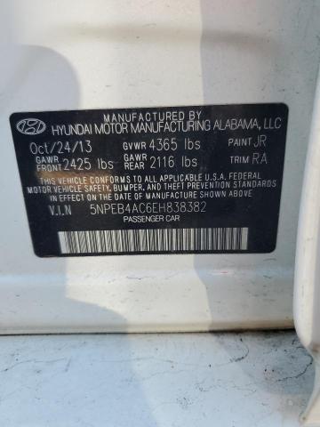 2014 Hyundai Sonata Gls VIN: 5NPEB4AC6EH838382 Lot: 45338714