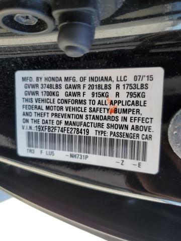 2015 HONDA CIVIC SE - 19XFB2F74FE278419